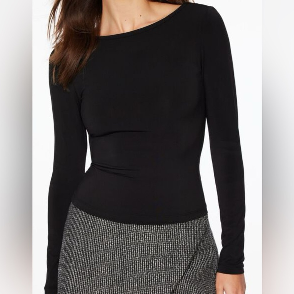 Dynamite Black Long Sleeve Top